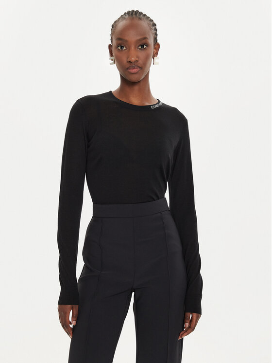 Elisabetta Franchi Elisabetta Franchi Μπλουζάκι MK-24S-47E2-V280 Μαύρο Regular Fit
