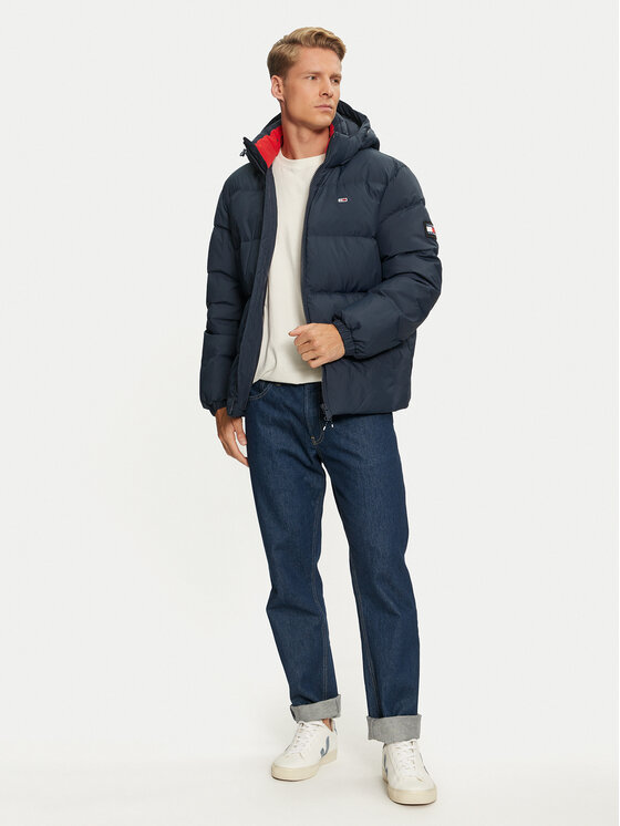 Tommy Jeans Tommy Jeans Vatovaná bunda Essential DM0DM19786 Tmavomodrá Regular Fit