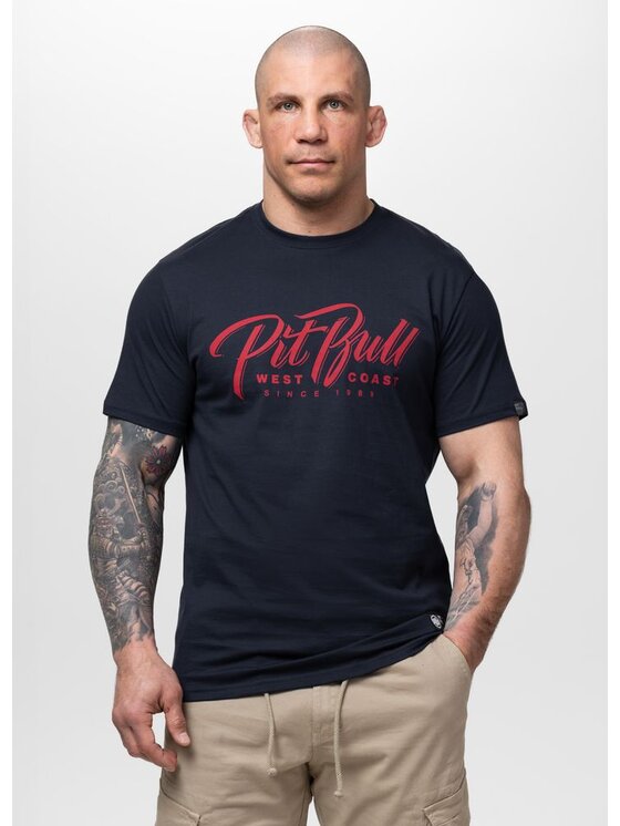 PITBULL PITBULL T-Shirt EL JEFFE Granatowy Regular Fit