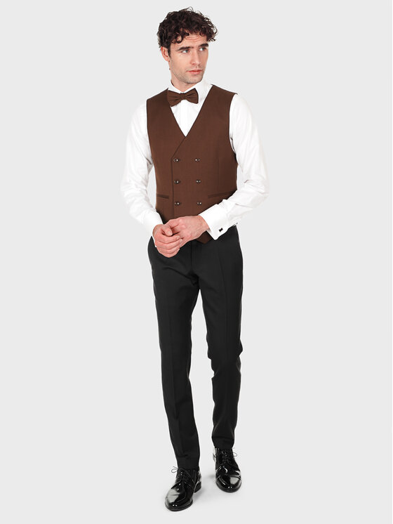Evenemen Evenemen Kamizelka BOSTON 20 Brązowy Slim Fit