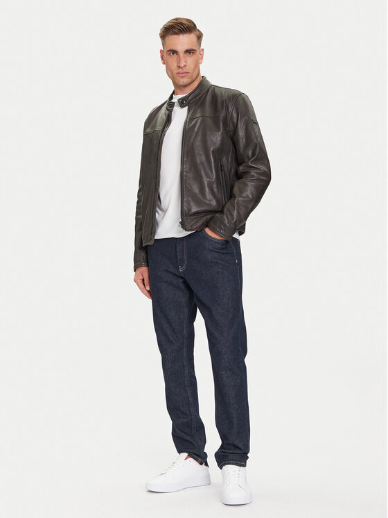 JOOP! JOOP! Lederjacke Cleary 80000863 Grau Regular Fit