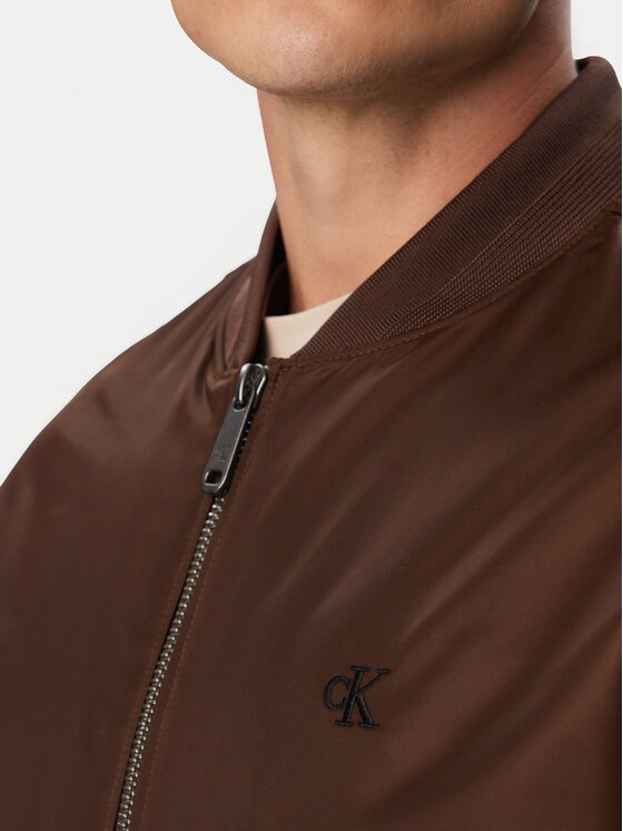 Calvin Klein Jeans Calvin Klein Jeans Bomber stila jaka LV04RG505G Tumši brūna Regular Fit