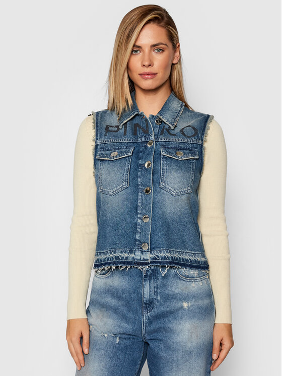 PINKO Pinko Vest Tulsa 1J10QG Y653 Tumesinine Regular Fit