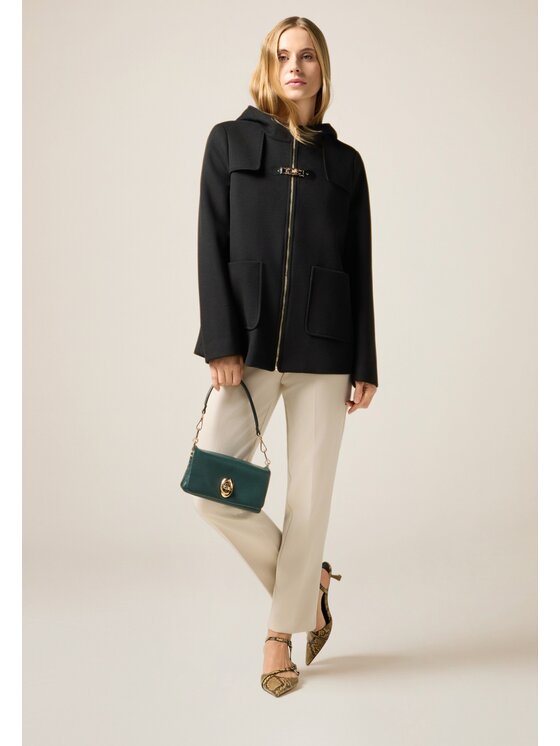 Oltre Oltre Cappotto invernale 0086R000485N033 Nero Baggy Fit