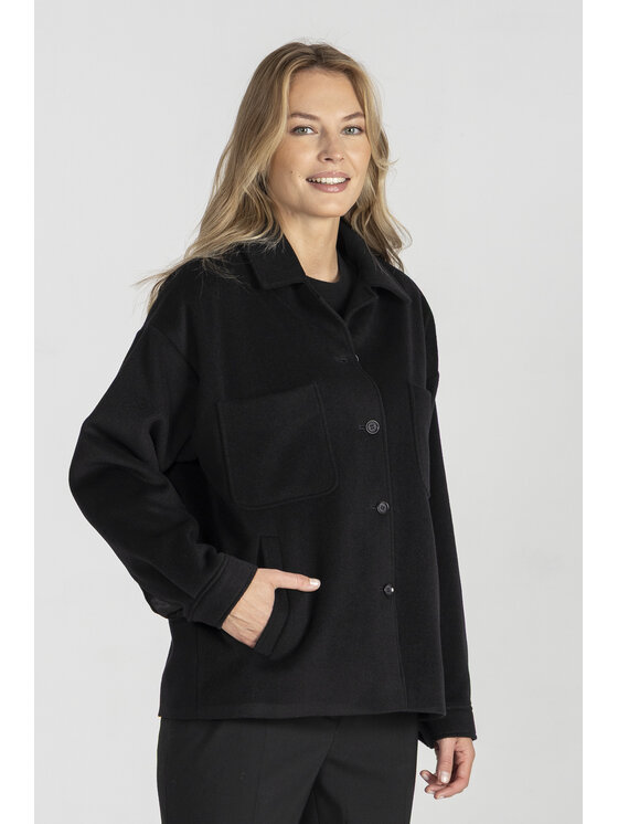 Deni Cler Milano Deni Cler Milano Kurtka przejściowa W-DC-9050-E5-B3-90-1 Czarny Oversize