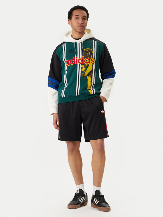 adidas adidas Bluza Archive Football Graphic KD1438 Zielony Loose Fit