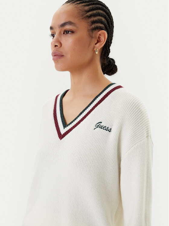 Guess Guess Sweter V5BR01 Z1152 Écru Regular Fit