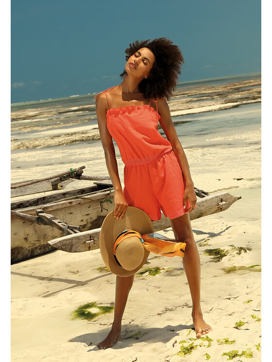 Feba Feba Jumpsuit F194-848 Arancione Casual Fit