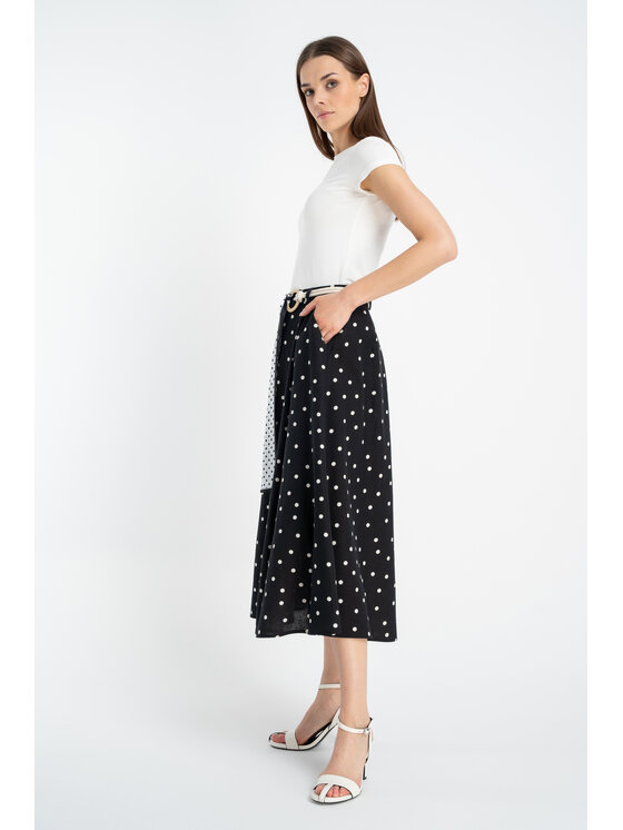 CLICK CLICK Midi sukně 50-725 Černá Classic Fit