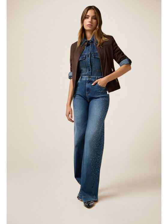 Oltre Oltre Kurtka z imitacji skóry R363R002247N022 Brązowy Slim Fit