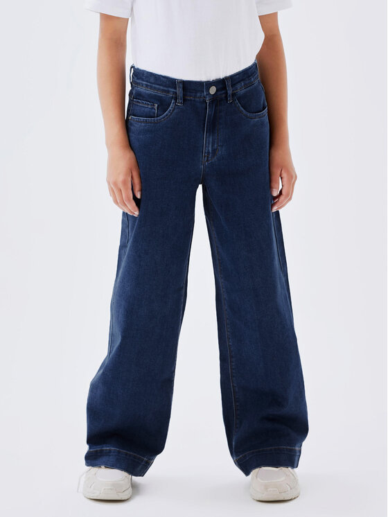 NAME IT NAME IT Jeansy 13211701 Tmavomodrá Wide Leg