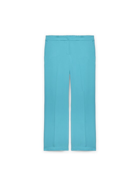 Fiorella Rubino Fiorella Rubino Pantaloni di tessuto P124T004819N014 Turchese Regular Fit