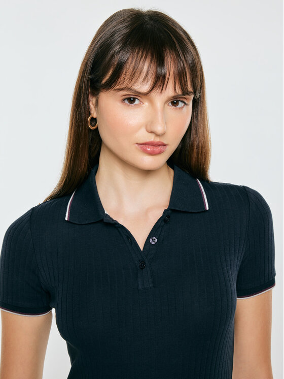 BIG STAR BIG STAR Polo SESSA Granatowy Basic Fit
