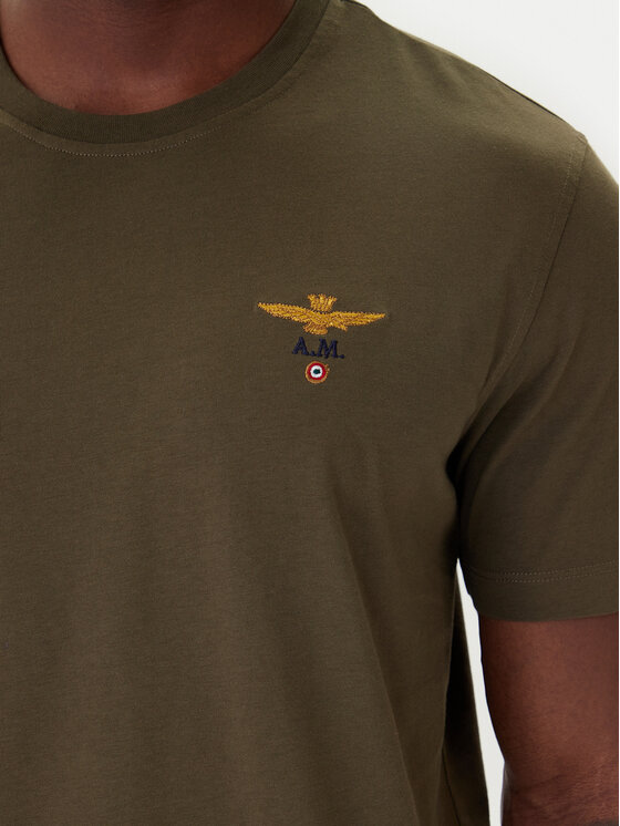 Aeronautica Militare Aeronautica Militare T-shirt 261TS1580UJ00372 Zelena Regular Fit