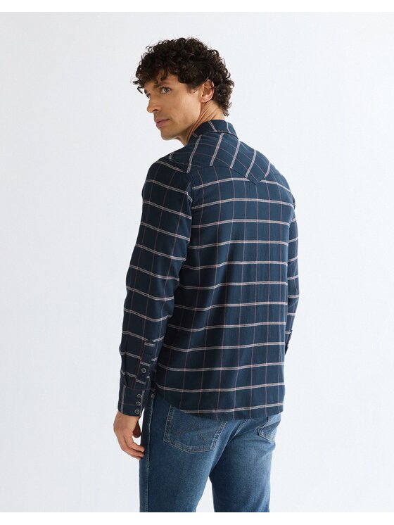 Wrangler Wrangler Koszula WESTERN SHIRT Niebieski Regular Fit