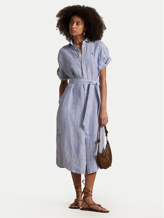Polo Ralph Lauren Polo Ralph Lauren Haljina košulja 211965843002 Plava Regular Fit