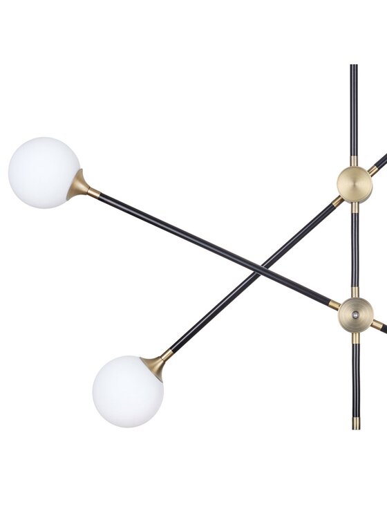 MIAhome MIAhome Lampa wisząca SPILLO czarno złota 92 cm Czarny