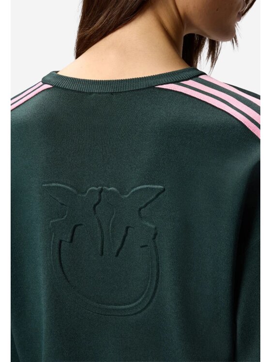 PINKO PINKO Μπλούζα Back emporio maglia piquet effetto felpa tecnico Πράσινο Regular Fit