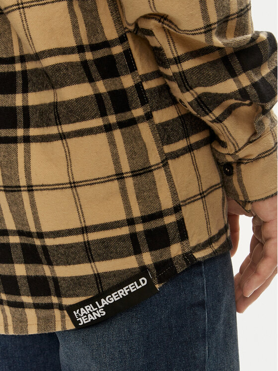 Karl Lagerfeld Jeans Karl Lagerfeld Jeans Cămașă 246D1604 Bej Regular Fit