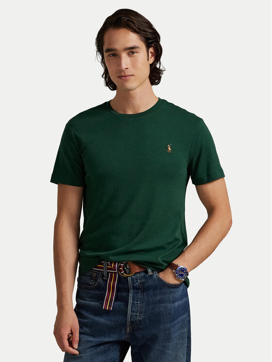 Polo Ralph Lauren Polo Ralph Lauren T-krekls 710740727099 Zaļš Custom Slim Fit