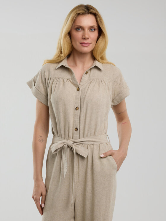 BIG STAR BIG STAR Kombinezon DUNIME_805_370 Beżowy Classic Fit