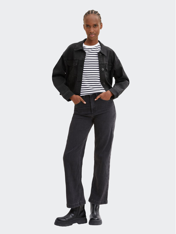 Tom Tailor Denim Tom Tailor Denim T-Shirt 1035867 Czarny Boxy Fit
