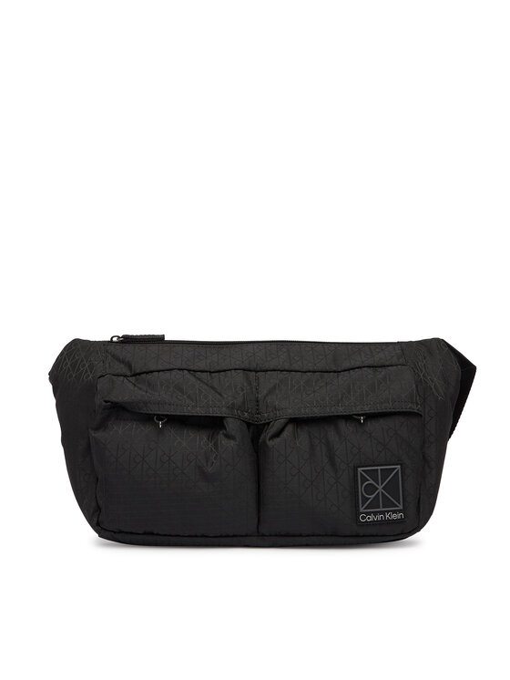 Calvin Klein Calvin Klein Ledvinka Utility Emblem Sling Waistbag LV04D3341G Černá