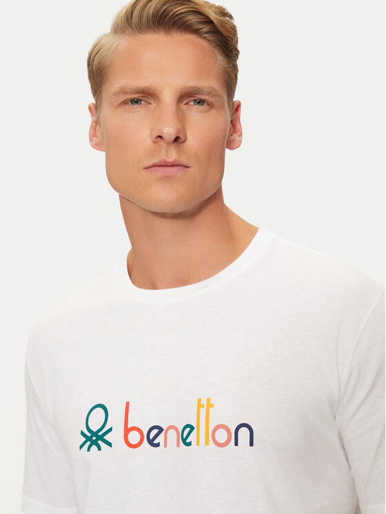 United Colors Of Benetton United Colors Of Benetton Tricou 3I1XU109Q Alb Relaxed Fit
