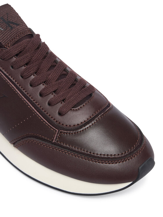 Calvin Klein Calvin Klein Superge Retro Runner Sock Panl Lth Neo HW0HW03118 Bordo rdeča