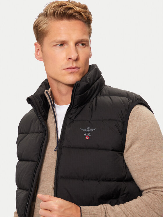 Aeronautica Militare Aeronautica Militare Brezrokavnik 242AB2185CT3375 Črna Regular Fit