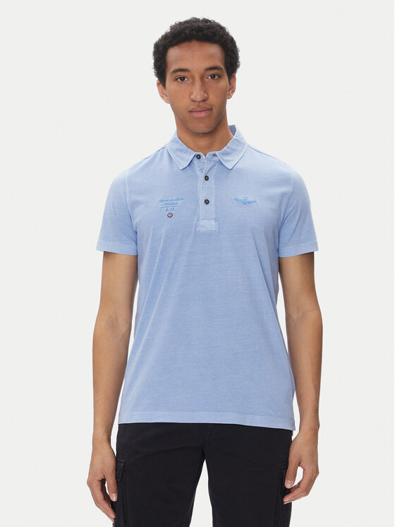 Aeronautica Militare Polokošeľa 251PO1852J677 Modrá Regular Fit
