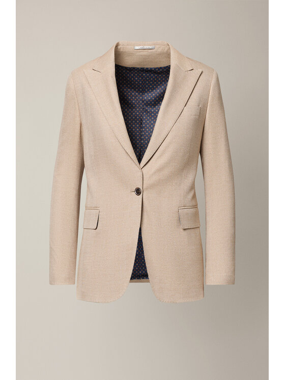 Lancerto Lancerto Marynarka Cortona MA131126000037 Beżowy Regular Fit