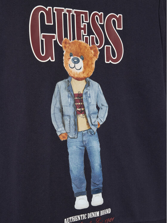 Guess Guess Світшот L6RQ05 KAD74 Cиній Regular Fit