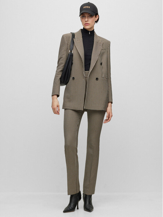 BOSS Boss Hlače 50500111 Bež Slim Fit