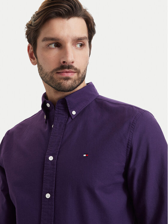 Tommy Hilfiger Tommy Hilfiger Särk Solid Heritage MW0MW35774 Lilla Regular Fit
