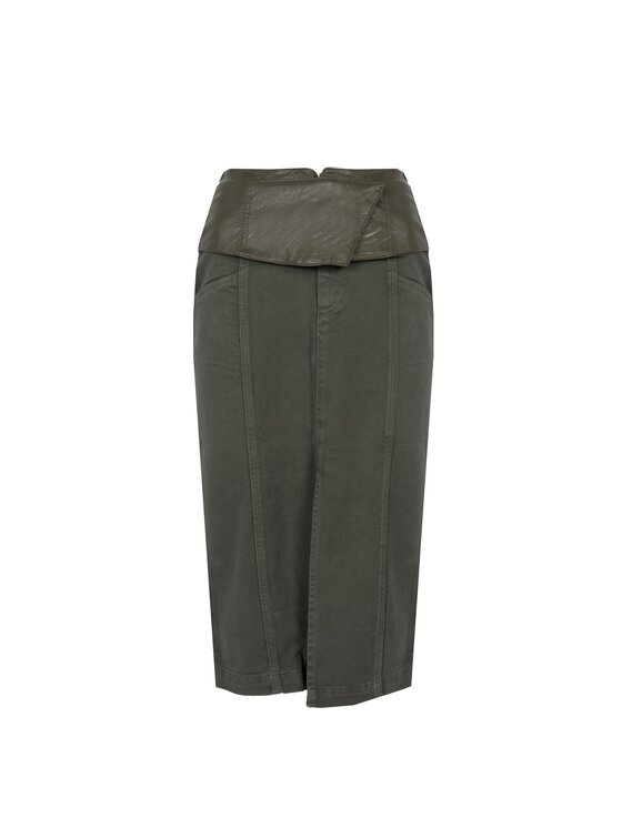 PINKO PINKO Spódnica 1J10V7 Y882 Zielony Slim Fit