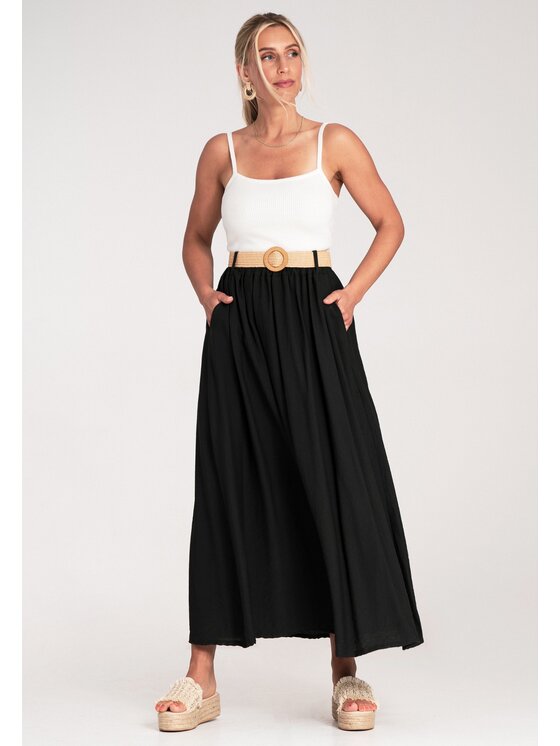 FIGL FIGL Maxi sukně M1221 Černá Flared Fit