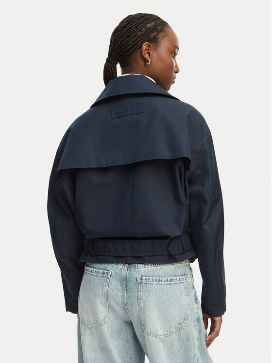 Tommy Jeans Tommy Jeans Trenčkot DW0DW22322 Tmavomodrá Relaxed Fit