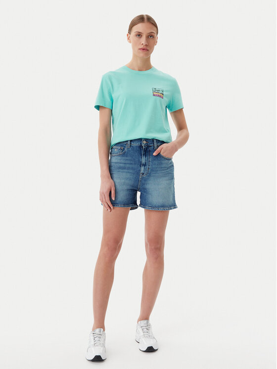 Quiksilver Quiksilver T-shirt EQWZT03181 Tirkizna Relaxed Fit