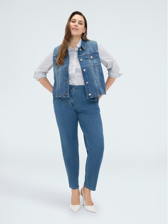 Fiorella Rubino Fiorella Rubino Jeansy P489T005241N024 Niebieski Boy Fit