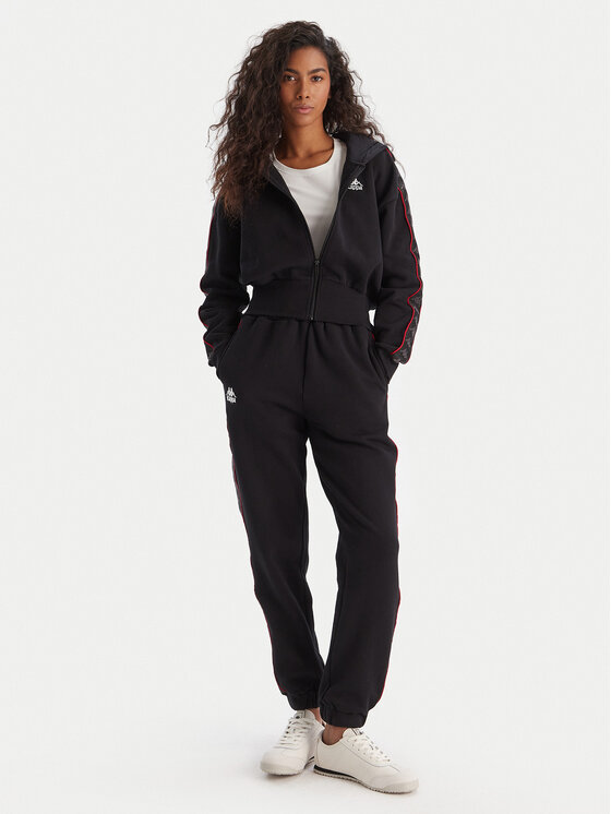Kappa Kappa Majica dugih rukava Banda Clarise 32261BW Crna Regular Fit