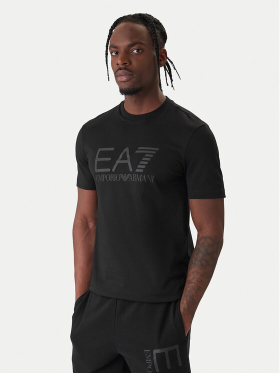 EA7 Emporio Armani T-Shirt 7M001412 AF22264 MC005 Czarny Regular Fit ...