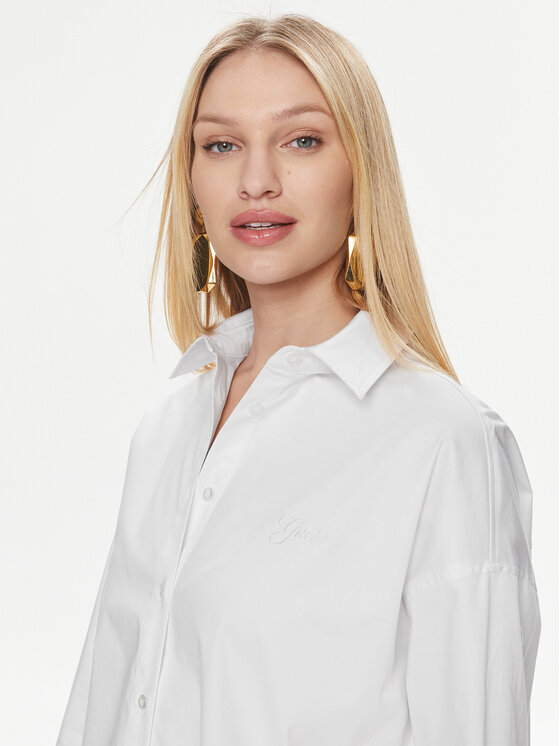 Guess Guess Koszula Ls Nicla W4RH51 WD2M1 Biały Regular Fit