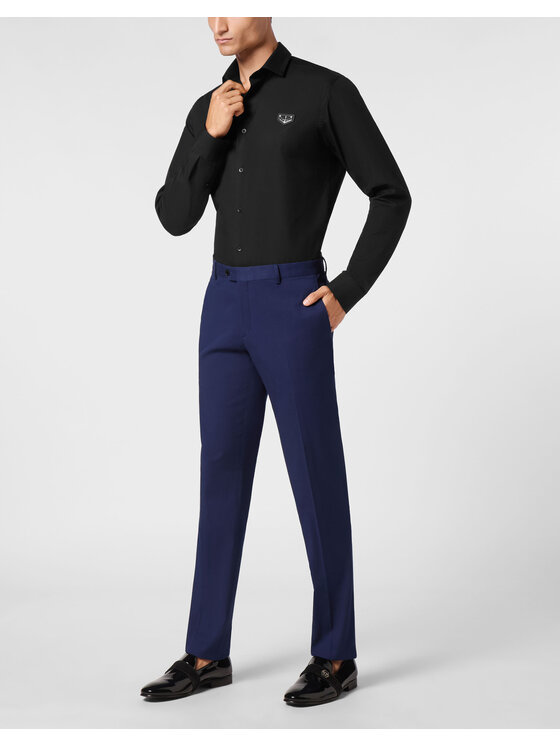 PHILIPP PLEIN PHILIPP PLEIN Chino kalhoty 9387 Světle modrá Chino Fit