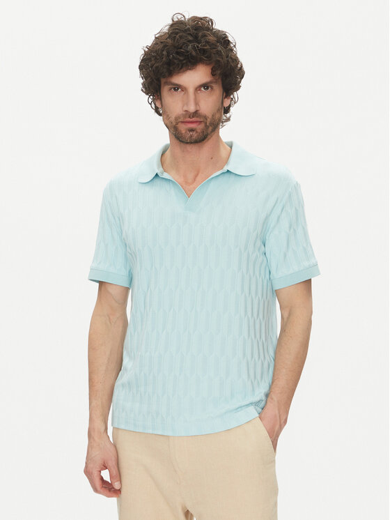 Marciano Guess Męskie Polo, rozmiar M, Błękitne, 5GHP03 6326A