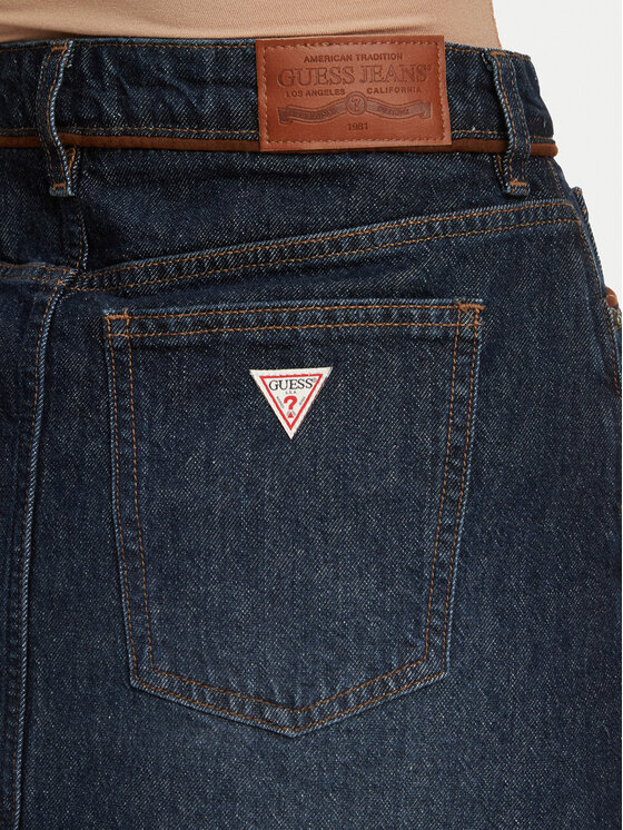 Guess Jeans Guess Jeans Džínová sukně W6BD0Q D1804 Tmavomodrá Regular Fit