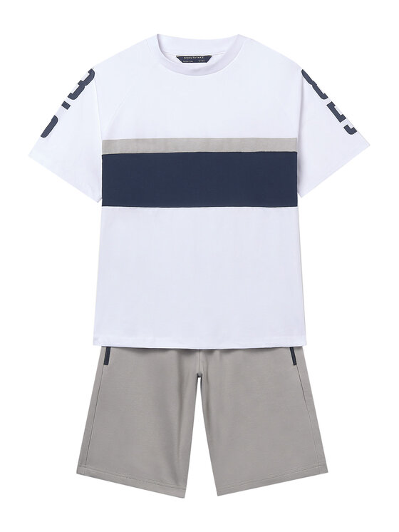 Mayoral Mayoral Completo T-shirt e pantaloncini 6688 Grigio Regular Fit
