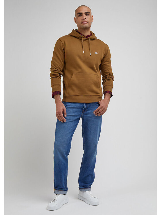 Lee Lee Felpa PLAIN HOODIE Marrone Regular Fit