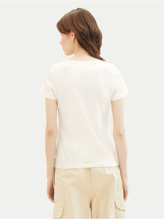 Tom Tailor Denim Tom Tailor Denim T-shirt 1040185 Bianco Regular Fit