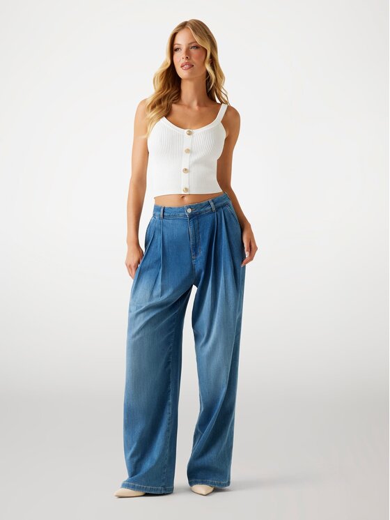 Guess Guess Top 176223 Biały Classic Fit